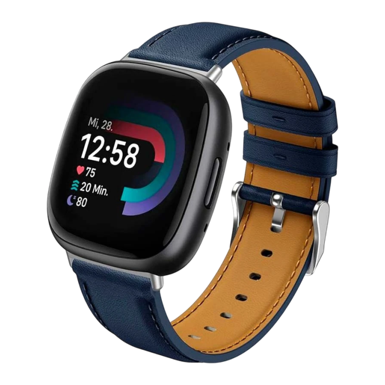 Pulseira Fitbit Versa 3 / Versa 4 Couro Escuro