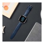 Pulseira Fitbit Versa 3 / Versa 4 Couro Escuro