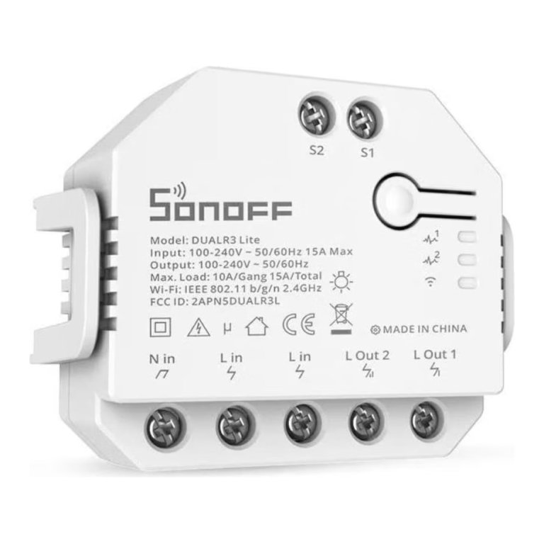 Sonoff Dual R3 Lite - Interruptor Wi-Fi Inteligente