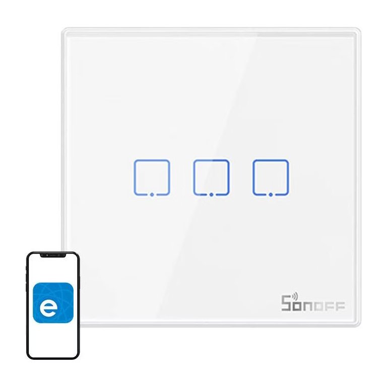Sonoff T2EU3C-RF 433MHz 3 botões - Múltiplos métodos de utilização