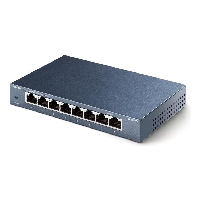 TP-Link TL-SG108 Desktop Switch with 8 ports 10/100/1000 Mbps