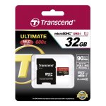 Transcend TS32GUSDHC10U1 32 GB 600x C10 U1 MLC NAND / - Cartão microSD