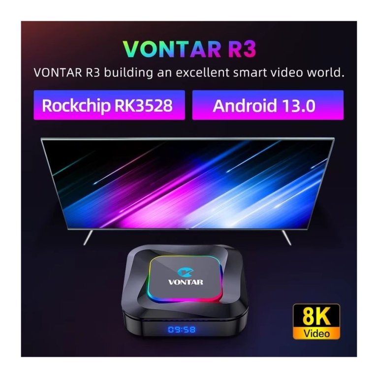 Vontar R3 RK3528 4GB/32GB WiFi6 Android 13.0 Android TV