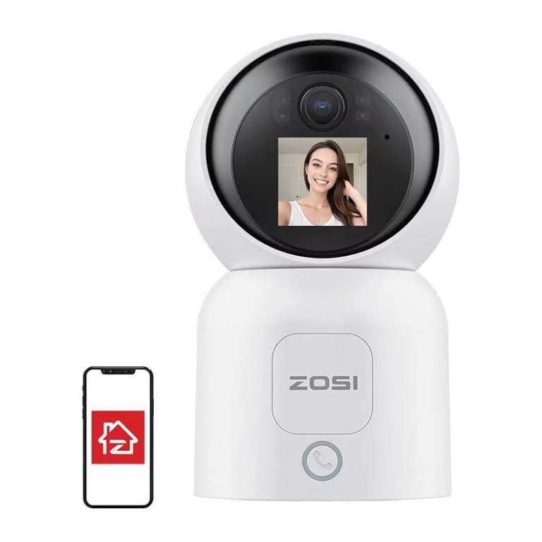 ZOSI C519M 4 MPx 2.5K P/T Dual WiFi Deteção de Movimento Ecrã - Câmara de segurança IP